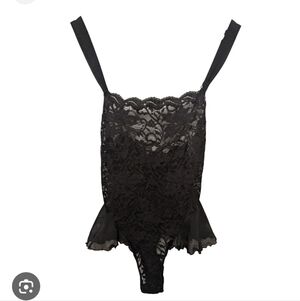 Vintage Y2k 90s Victoria Secret Black Lace Sz Med